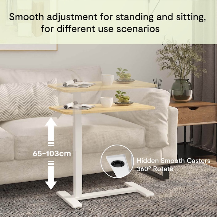Adjustable table for store couch
